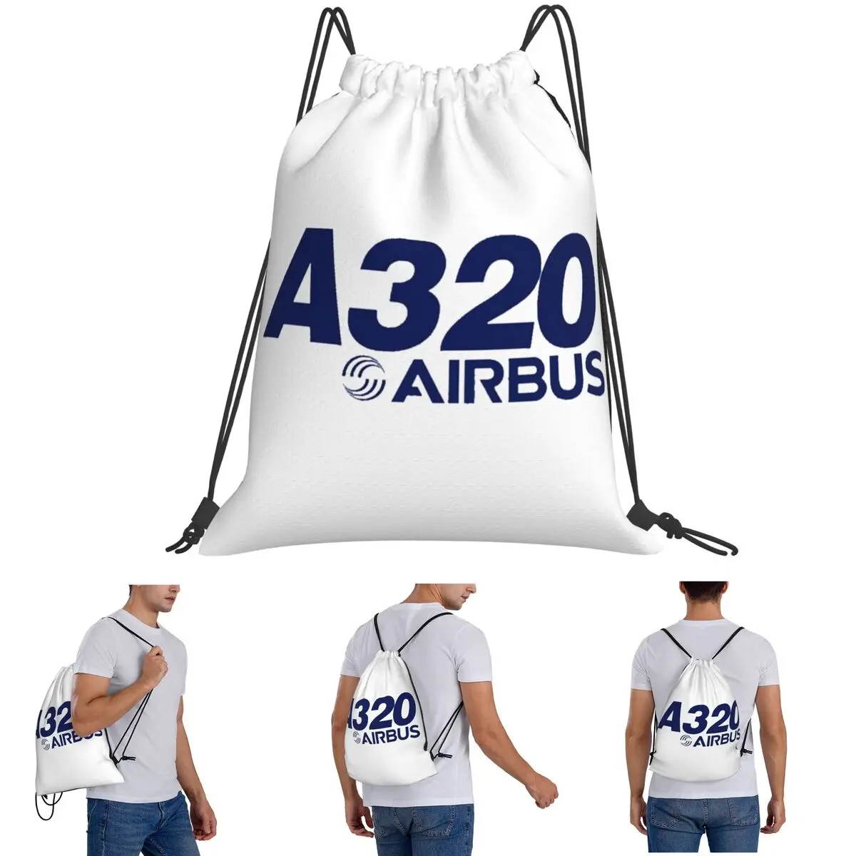 

Airbus A320 Logo Backpacks Fashion Portable Drawstring Bags Sports Bag Book Bags For Man Woman School