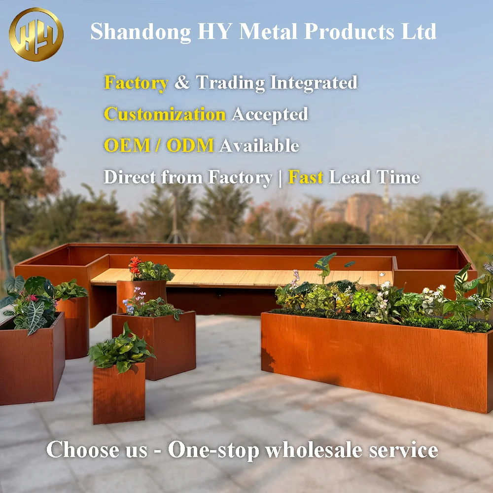 Stylish Metal Raised Garden Bed - Weatherproof - Perfect For Plant Decoration