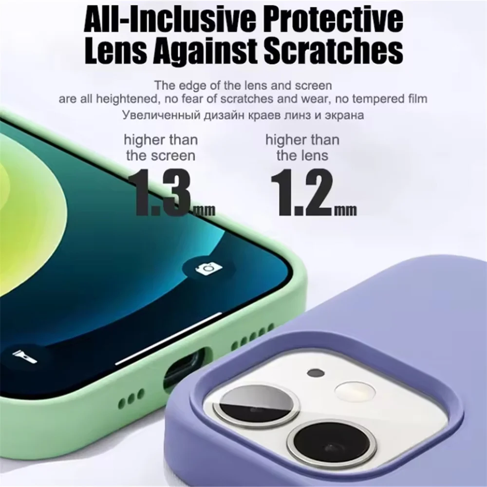 لينة السائل سيليكون حالات لابل آيفون 16 11 12 13 14 15 برو ماكس 14 15 16 PlusShockproof الوفير غطاء ملحقات الهاتف #4