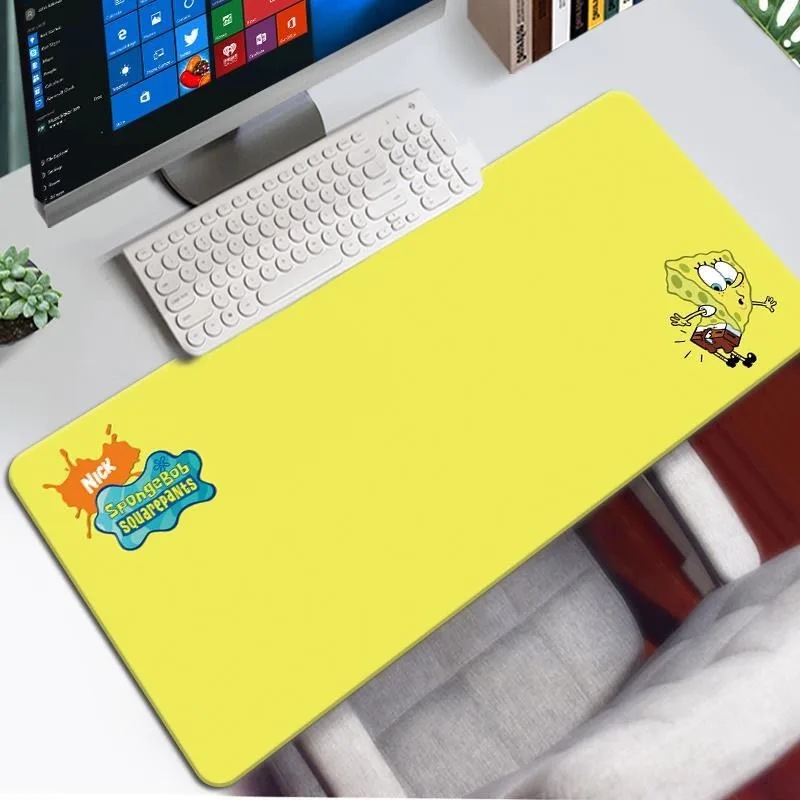 Kawaii حصيرة مكتبية على حافة لوحة الماوس سبونجبوب سكوير المطاط عدم الانزلاق الكمبيوتر لوحة الألعاب ماوس ألعاب لوحة المفاتيح الجدول منصات Deskmat #3