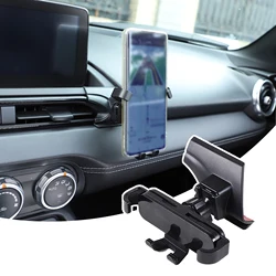 Car Phone Holder Mount For Mazda MX-5 2016-2024 Car Central Control Air Vent Cell Phone Holder 360-Degree Rotation Phone Holder