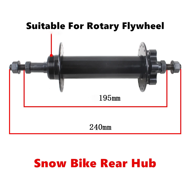 Bicycle Hubs Snow Bike 26x4.0 Ultra-wide Disc Brake Fit Rotary Flywheel 36 Holes Front and Rear Wheel High Carbon Steel