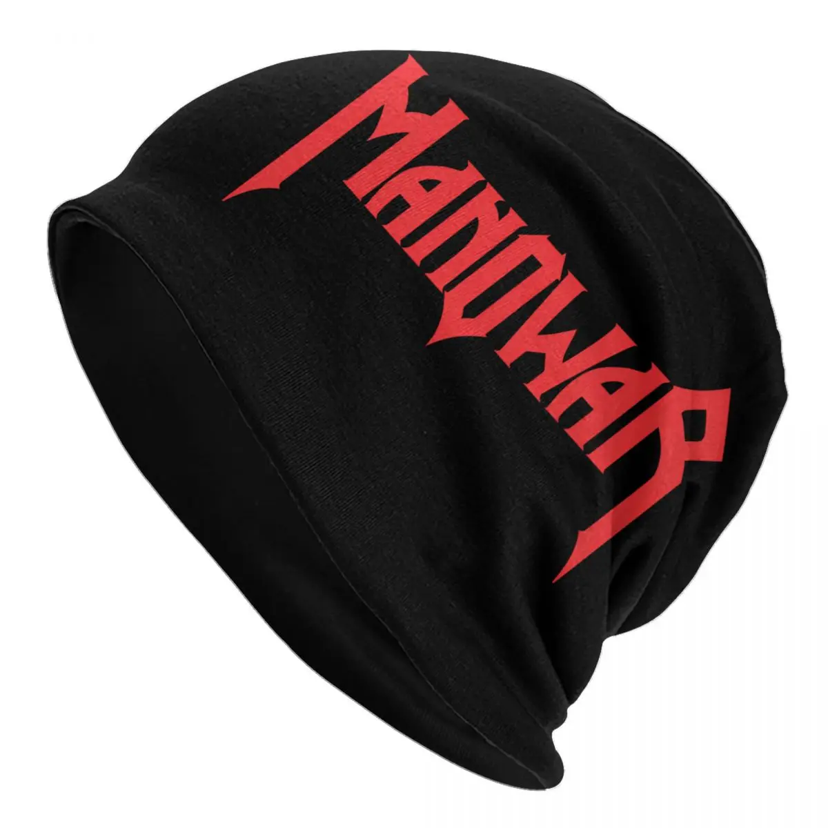 Manowars Band Logo Beanie Hats Bonnet Hats Adult Unisex Funny Hippie Skullies Beanies Winter Graphic Elastic Caps