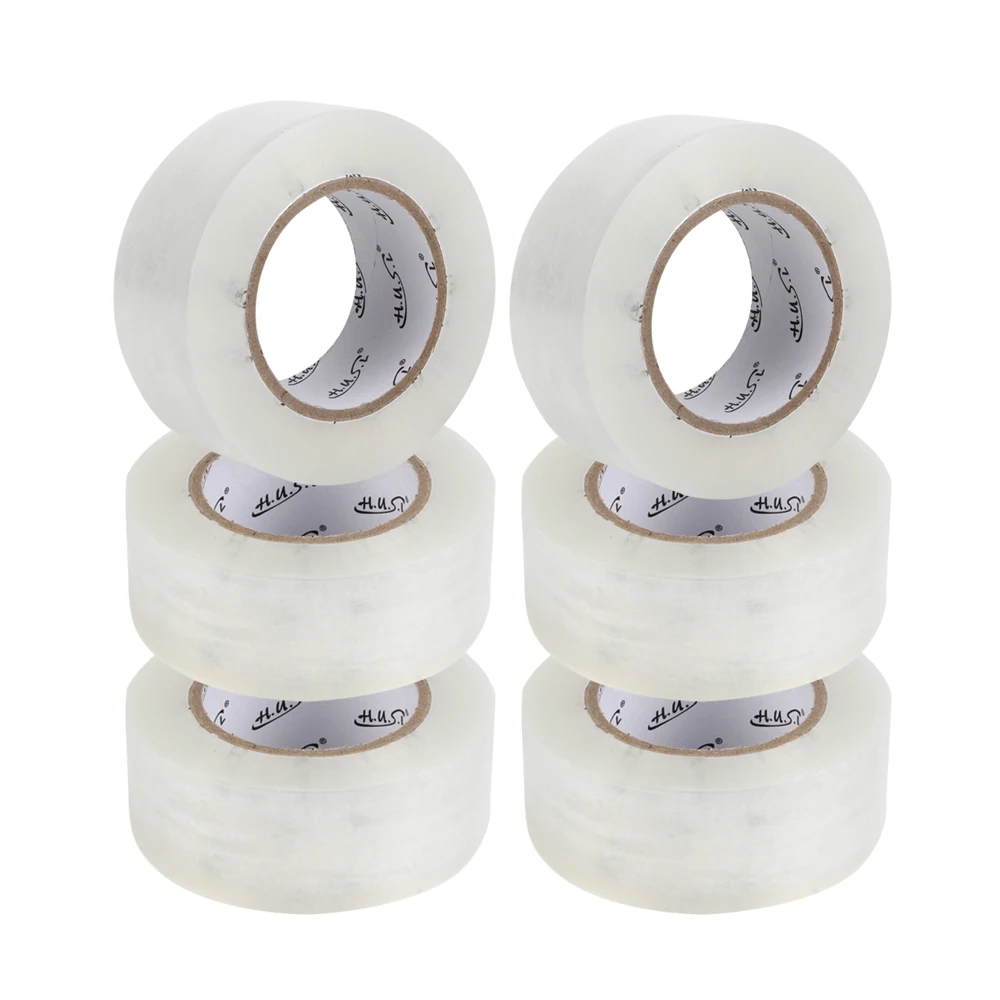 6ロールブラウン粘着テープ48ミリメートル * 100mパッケージ、輸送、エクストラストロングと耐熱テープ梱包粘着シール