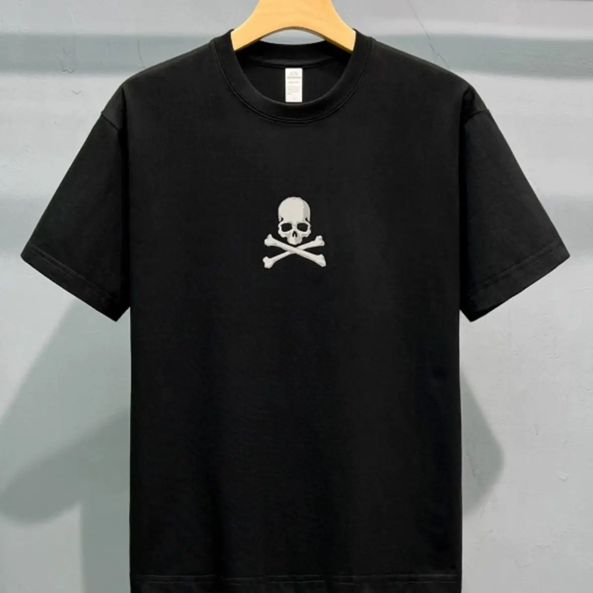 New Fashion American Trend Street Skull Art Print High Quality Men's and Women's Crew Neck Plus Size Short Sleeve T-Shirts
