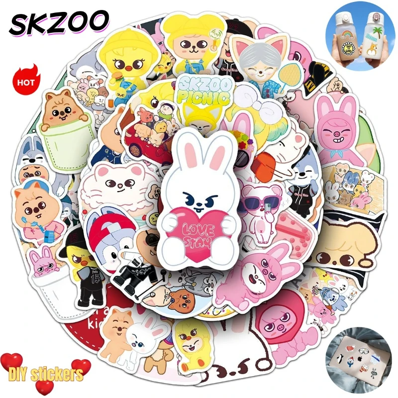 

Наклейки SKZOO Stray Kids, милые и модные креативные наклейки в стиле каваи для мебели и ваз, наклейки для самостоятельного оформления, подарок на день рождения для друзей.