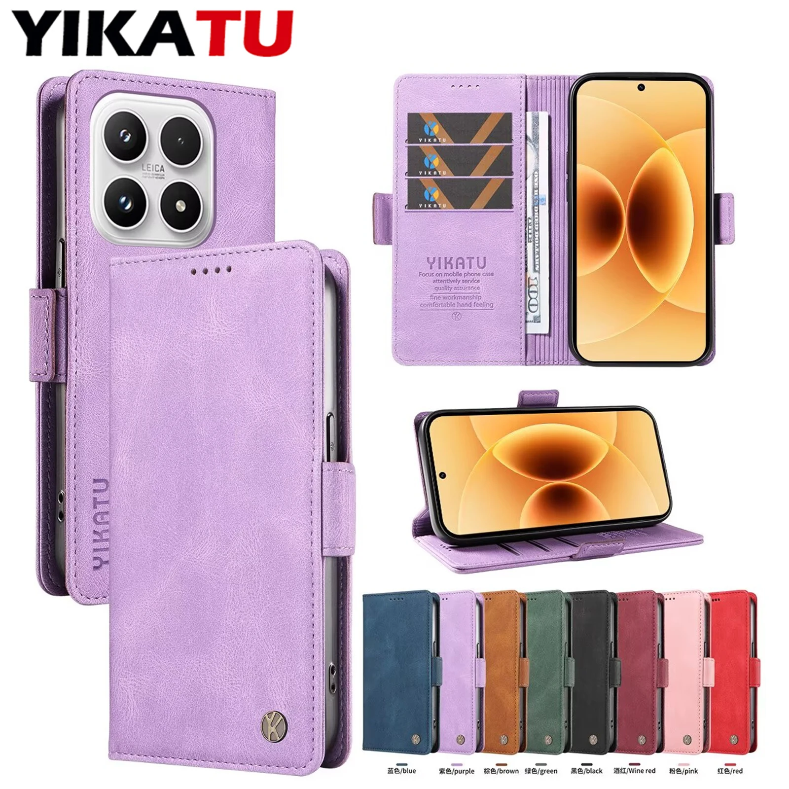 

Противоударный кожаный чехол-кошелек для Xiaomi Redmi Note 12 Pro Speed 12R 12S 12T Pro 13 13R 14 14R 5G 14S 15 Pro Plus Phone Coque