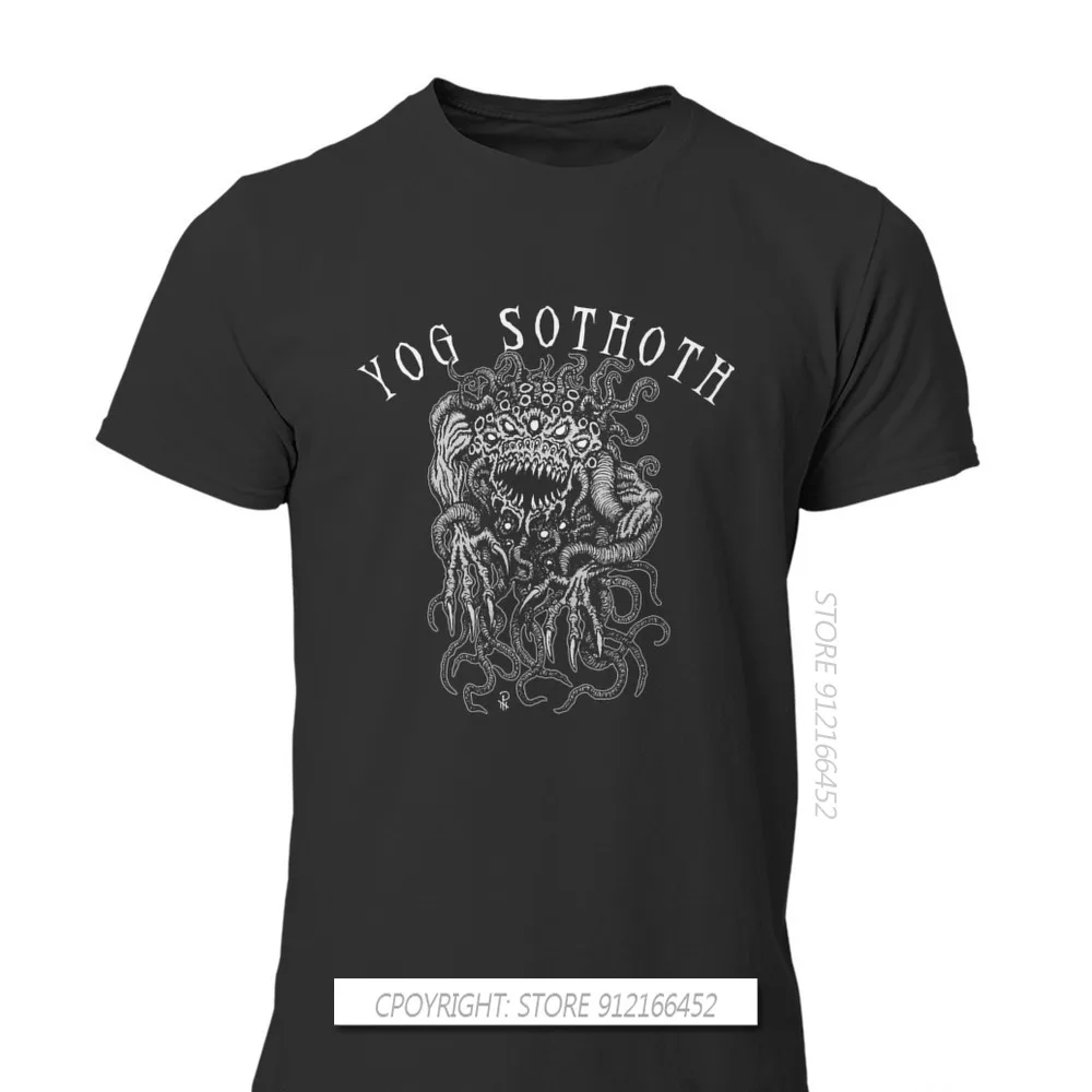 La Yog-Sothoth Streetwear Cthulhu Mythos Lovecraft Horror Great Old Ones Homme T-Shirts Pure Cotton Fashion Tee