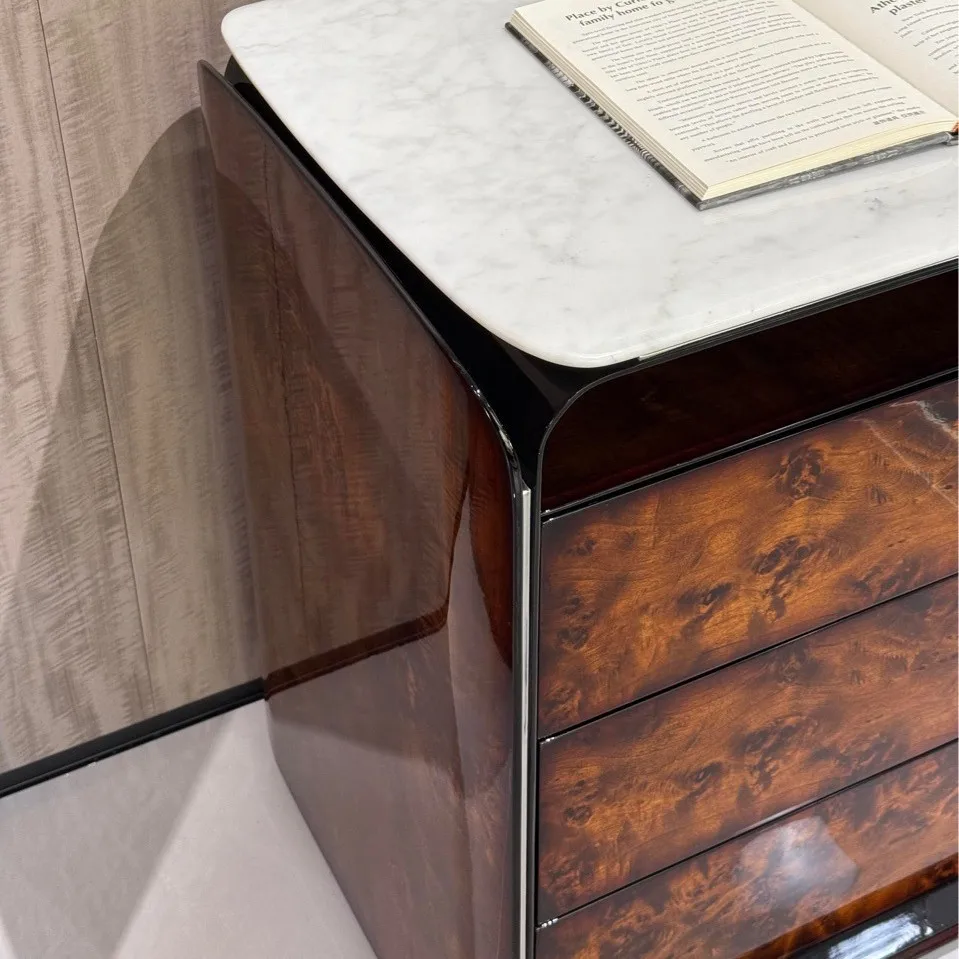 Painted dining side cabinet, Italian light luxury entrance cabinet, entry and door storage 6