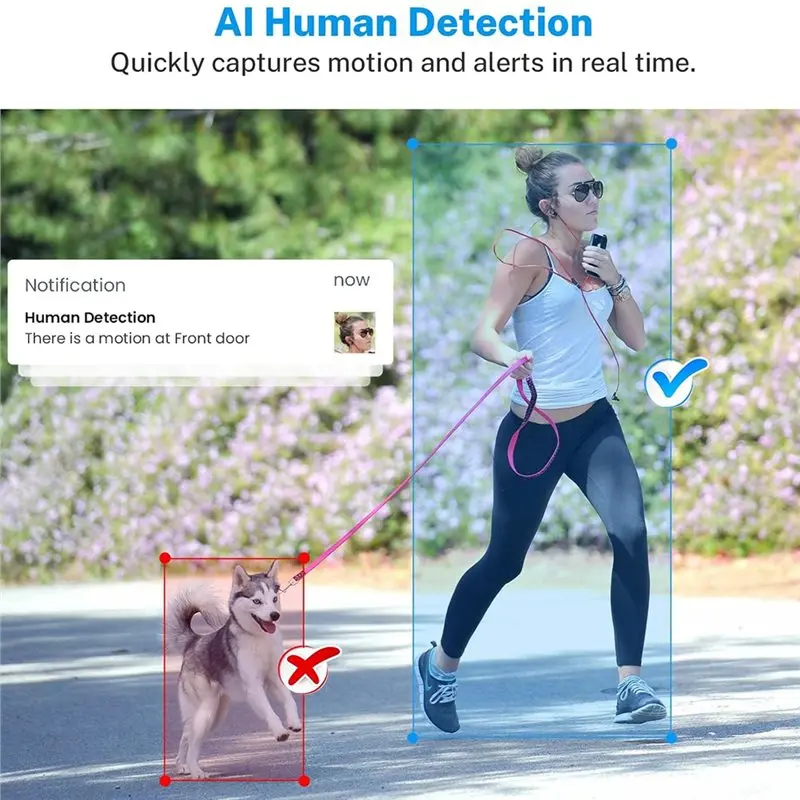 【NECESSITY】AI Human/Motion Detection Wireless Video Doorbell Camera, 2 Way Talk, Cloud Storage, Indoor/Outdoor Surveillance