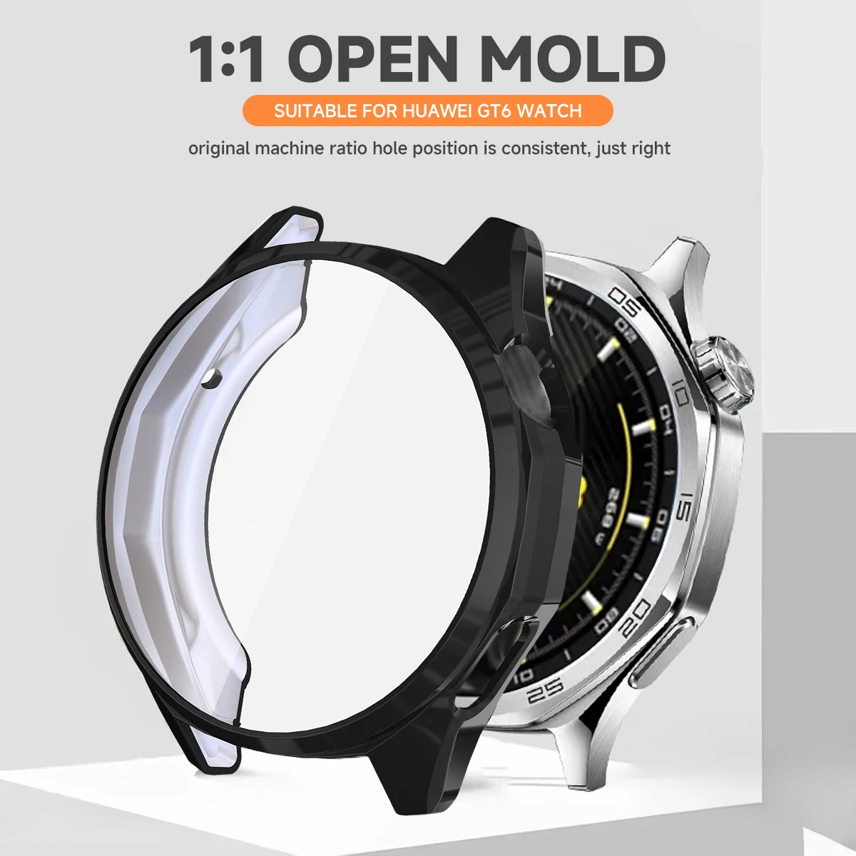 حافظة لهاتف هواوي ساعة GT6 ملحقات واقي للشاشة غلاف ممتص للصدمات ناعم مضاد للسقوط لساعة هواوي GT6 41 مللي متر 46 مللي متر غطاء