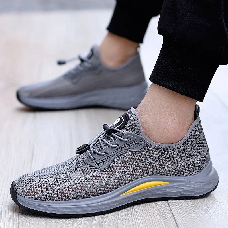 

Hot Sale Mens Autumn Sneakers Breathable Man Mesh Footwear Lightweight Walking Casual Shoes Slip-On Driving Men Loafers Trainers