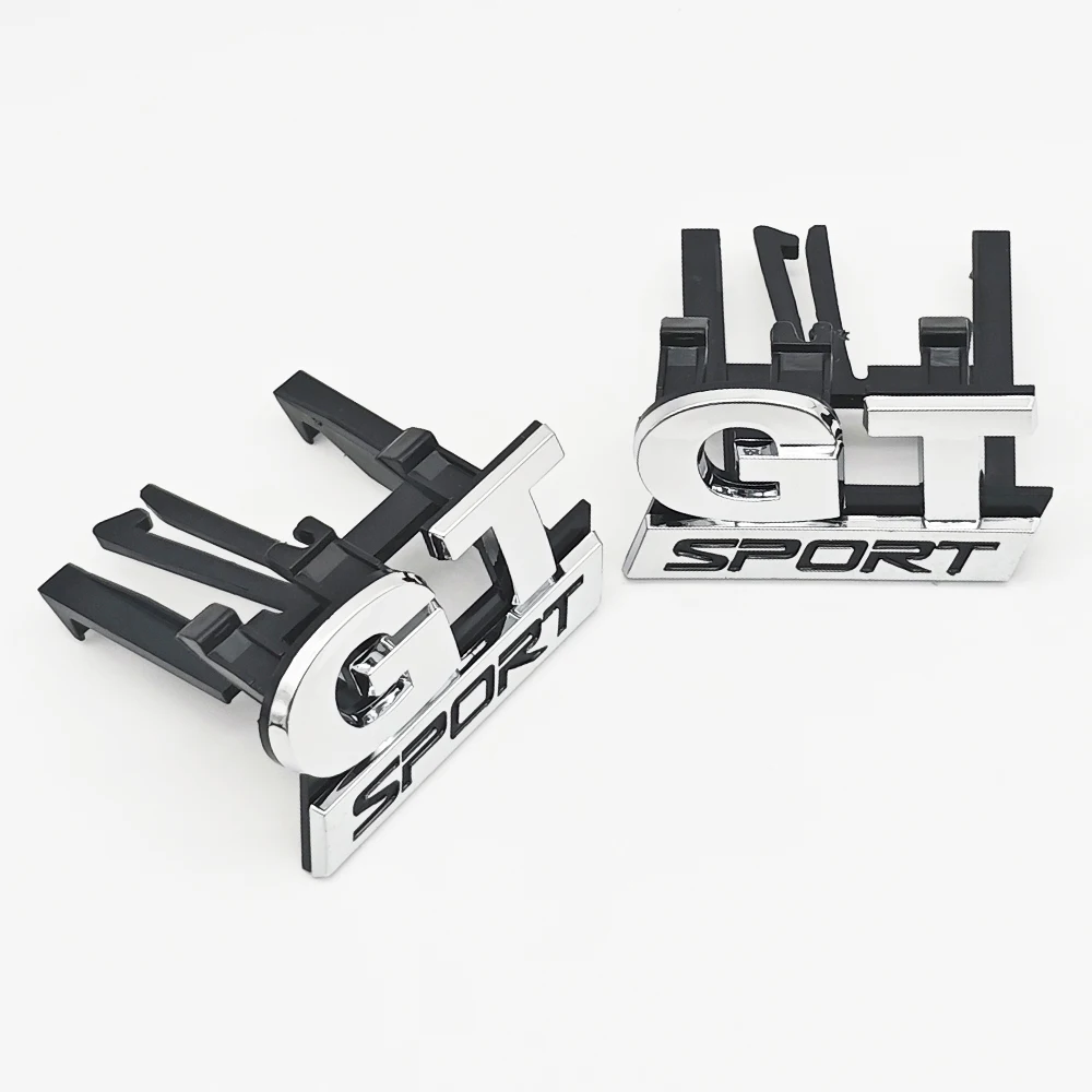 ثلاثية الأبعاد ABS شعار GT الرياضة شعار سيارة الجبهة مصبغة شارة ملصق ل Volkswagen VW بولو جولف 5 6 MK5 باسات B5 توران بورا اكسسوارات #1