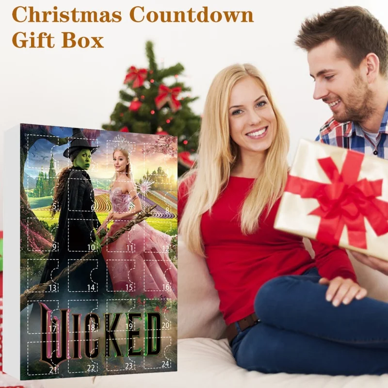 2025 جديد الشريرة عيد الميلاد تقويم القدوم 24d صندوق أعمى شخصيات كرتونية صندوق أكريليك عيد الميلاد الديكور نموذج مفاجأة هدية الكريسماس #5