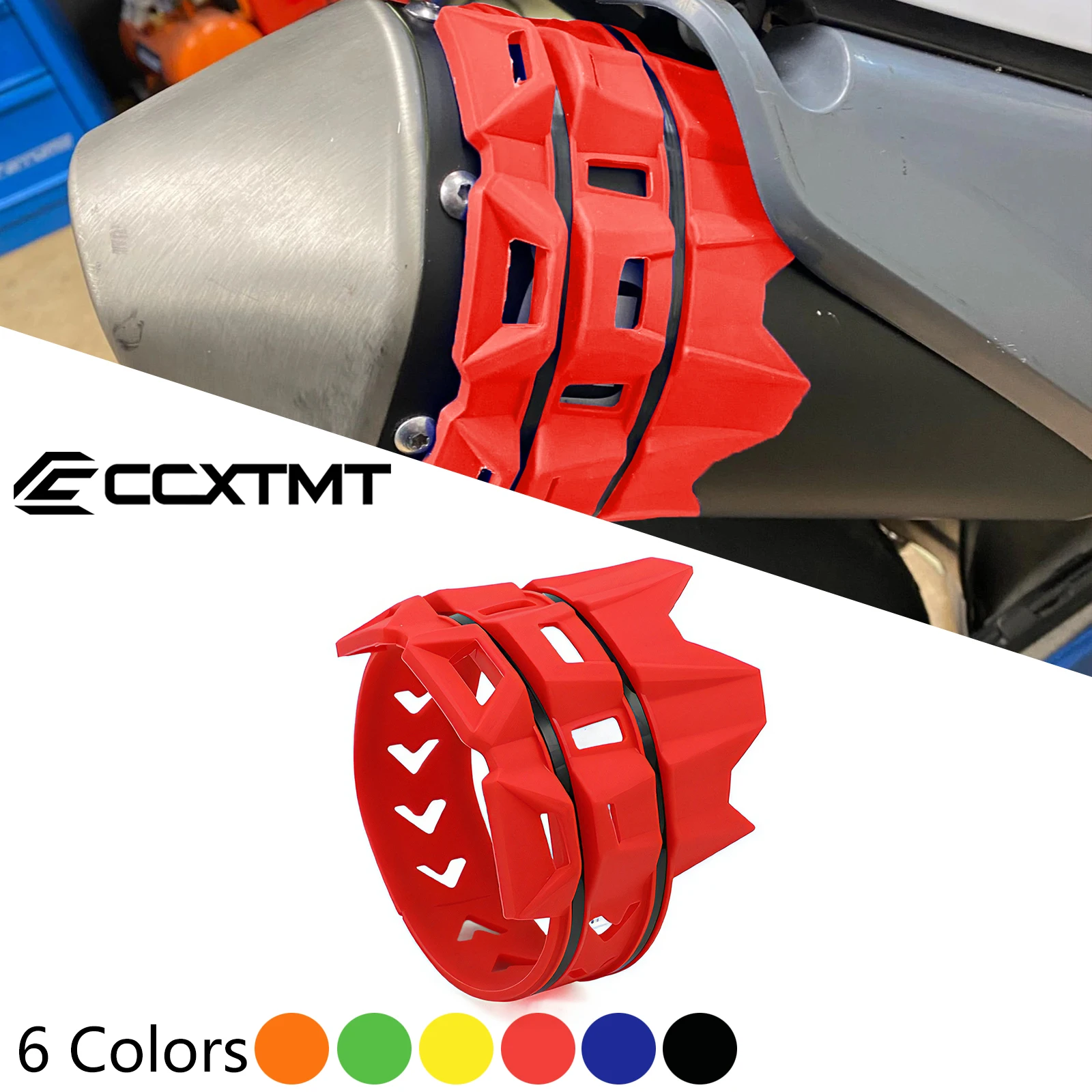 Protetor de tubo de escape, capa protetora para ktm exc excf xc xcf xcw sx sxf tpi seis dias 125 200 250 300 350 400 450 500 530 parte