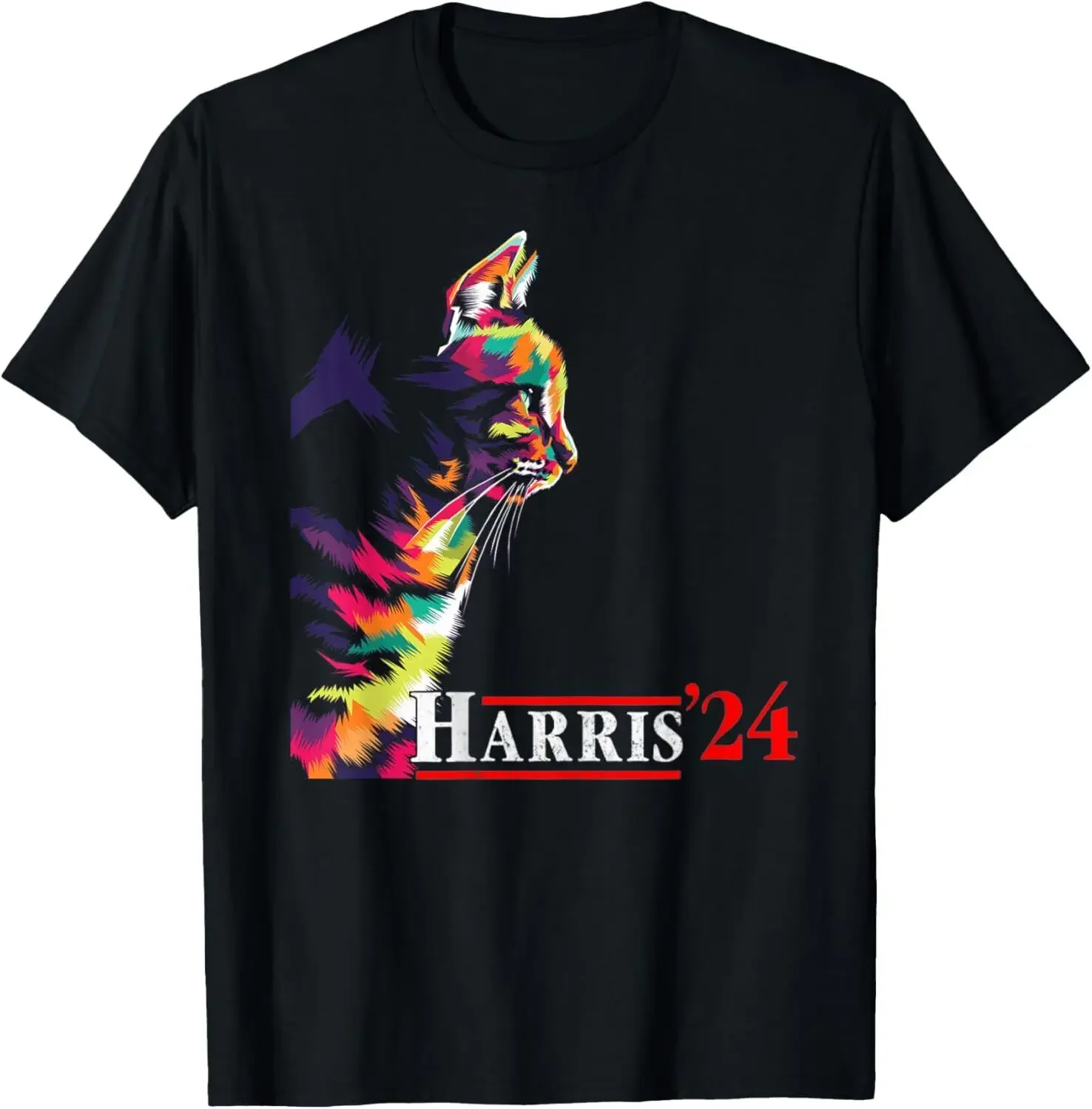 Cat Ladies for Kamala Funny Cat 2024 President Kamala-Harris T-Shirt