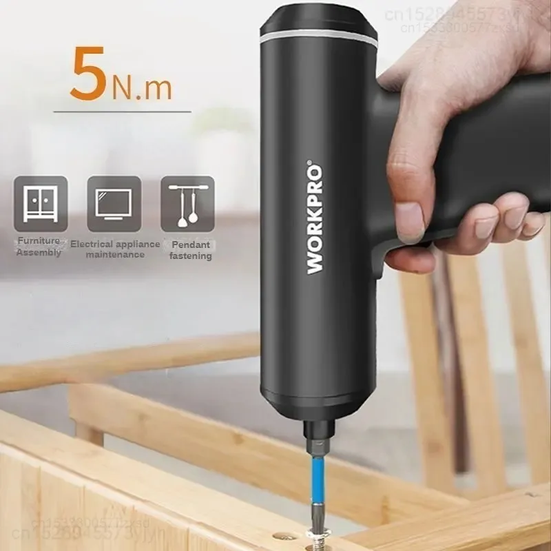 Imagem -04 - Xiaomi Workpro Chave de Fenda Recarregável sem Fio Mini Chave de Fenda Elétrica com 10 Pcs s2 Screw Bit Household 1000mah Li-ion 5n.m