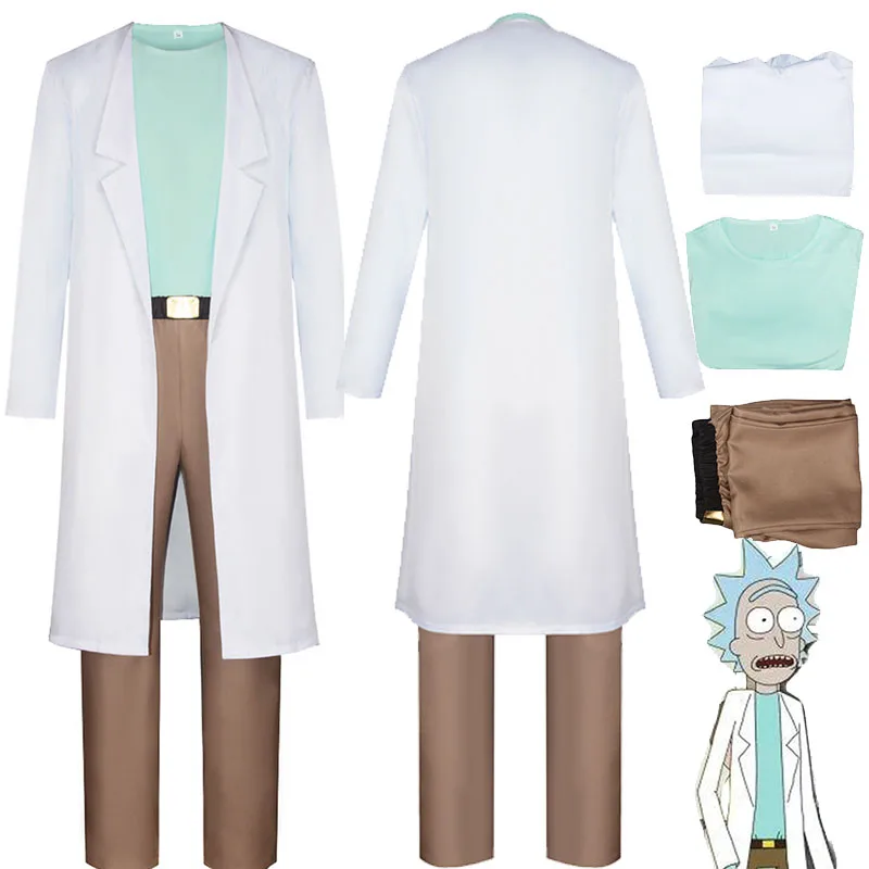 

WHH Classic Comic Design Doctor Cosplay Suit For White Men Rick Outfit Man Halloween Carnival Roie Play Theme Party