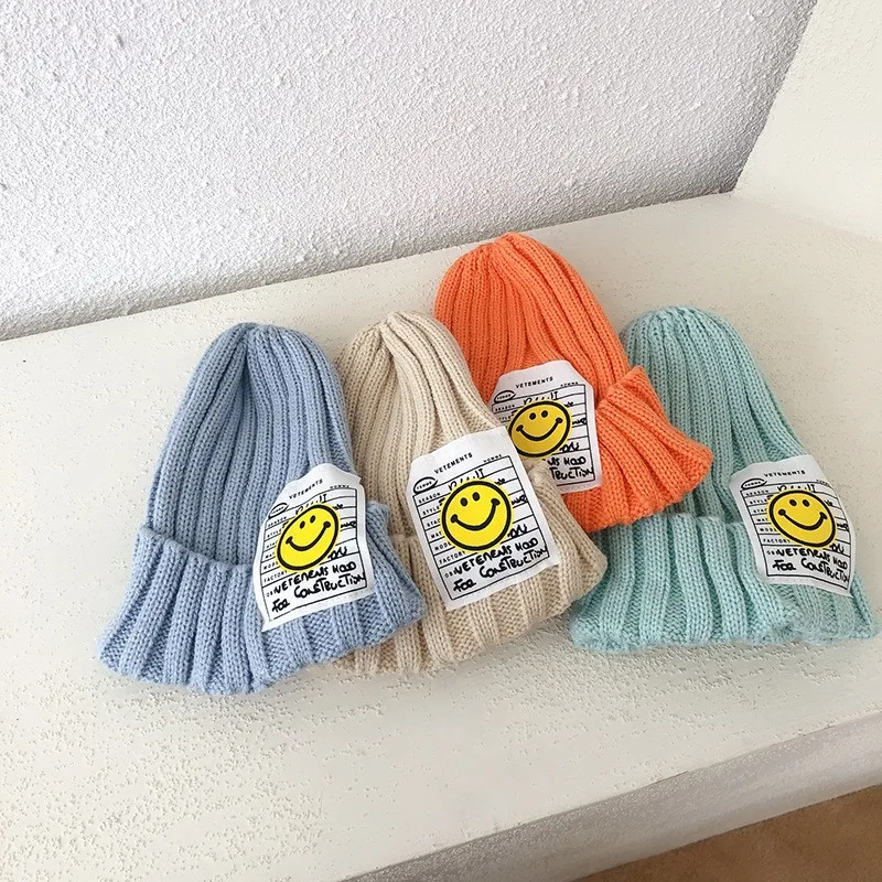 Knitted Kids Beanie Cap Infant Newborn Baby Knit Hat Children Cartoon Hat For Boys And Girls Warm Hat 0-6 Years