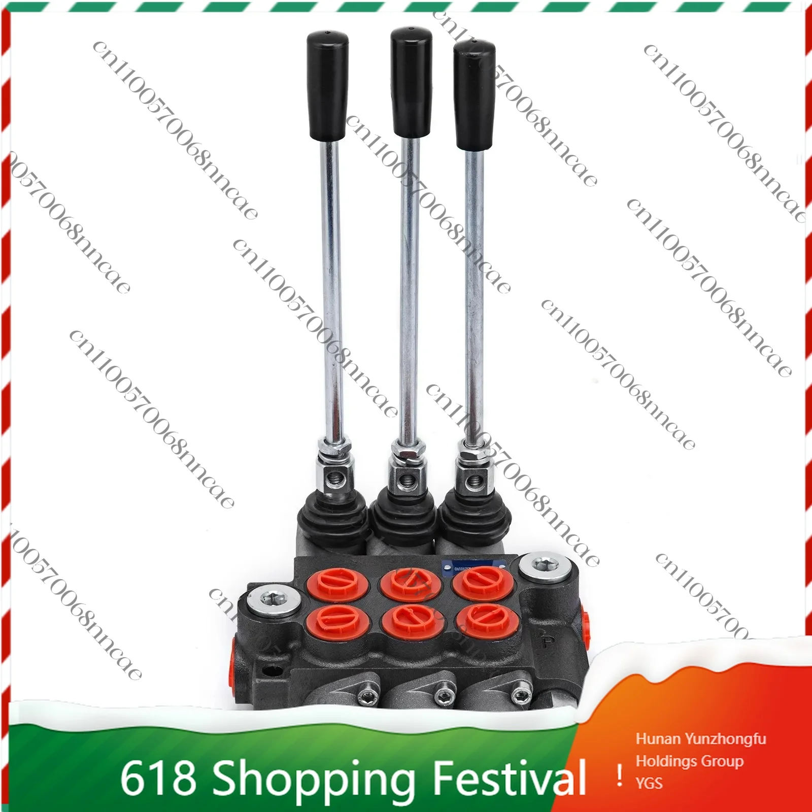 3 Spool Hydraulic Directional Control Valve, 40L/80L Double Acting Monoblock for Tractor Loader
