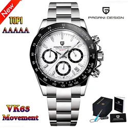 PAGANI DESIGN AAAAA Chronograph VK63 Watch New Men's Watches Fashion Ceramic Bezel Business Waterproof Sapphire Crystal Watch