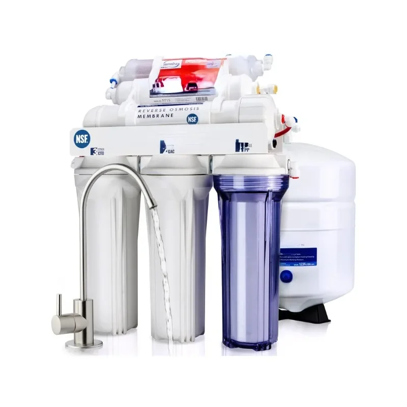 RCC7AK, NSF Certified 75 GPD, 6-Stage Reverse Osmosis System, pH+ Remineralization RO Water System Under