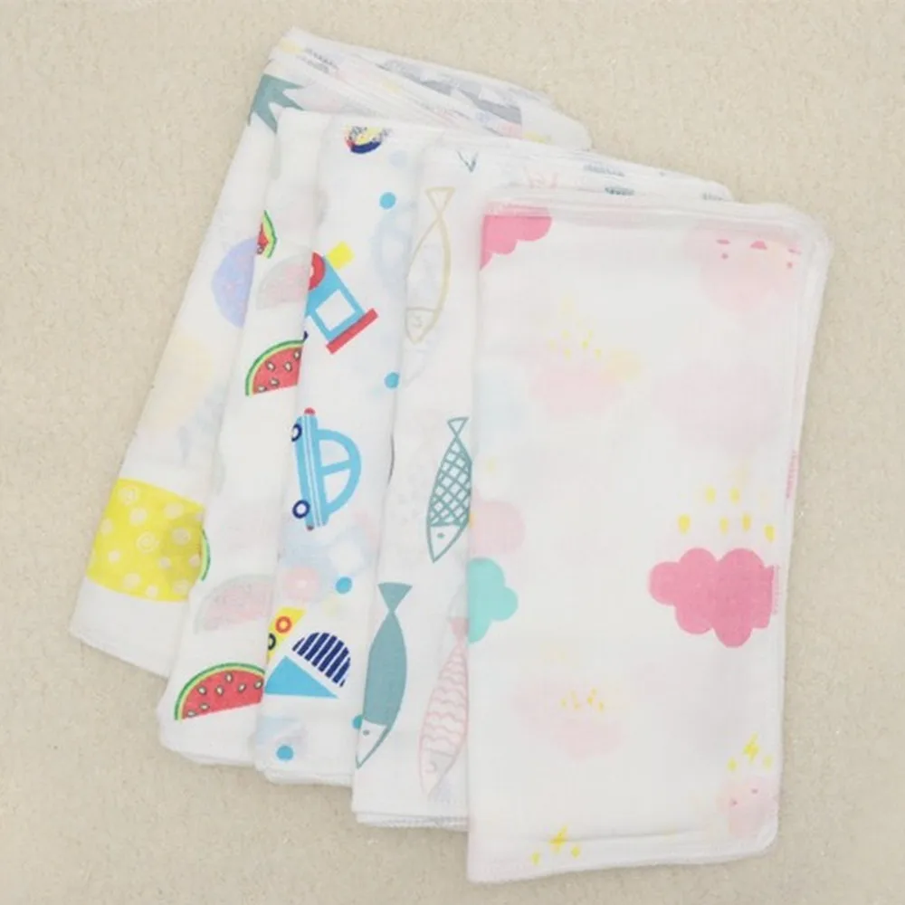 3 PCS 31 cm*31 cm Baby Feeding Towel Teddy Bear Bunny Dot Chart Printed Children Small Handkerchief Gauze s Nursing