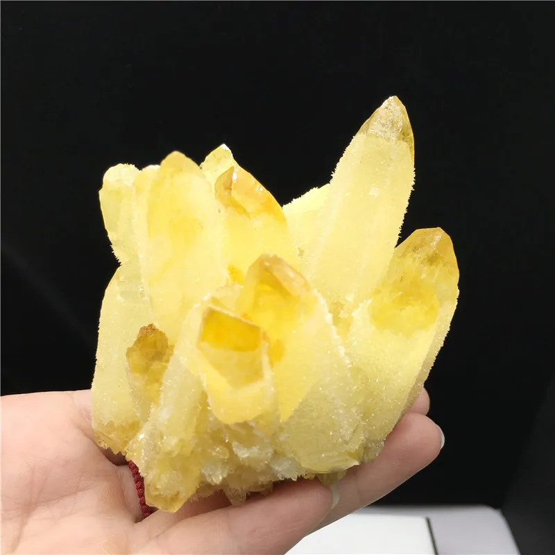 Topaz cluster home decor reiki ore raw stone yellow crystal cluster specimen demagnetization stone office Ornaments crafts 1pc