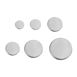 Stainless Steel Flat Round No Hole Blank Stamping Tag Coin DIY For Women Earring Bracelet Necklace Jewelry Making Accessories