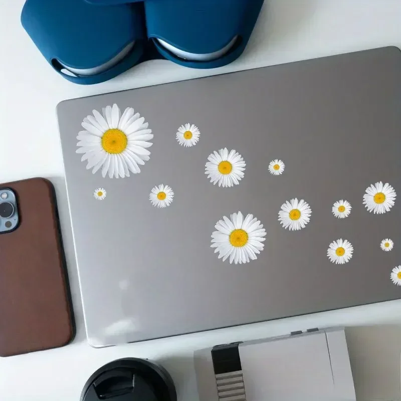 مجموعة واحدة من ملصقات "زهرة الأقحوان الأرجوانية" لتزيين السيارة والدراجات النارية على شكل زهور - ملحق ملصق تحت عنوان