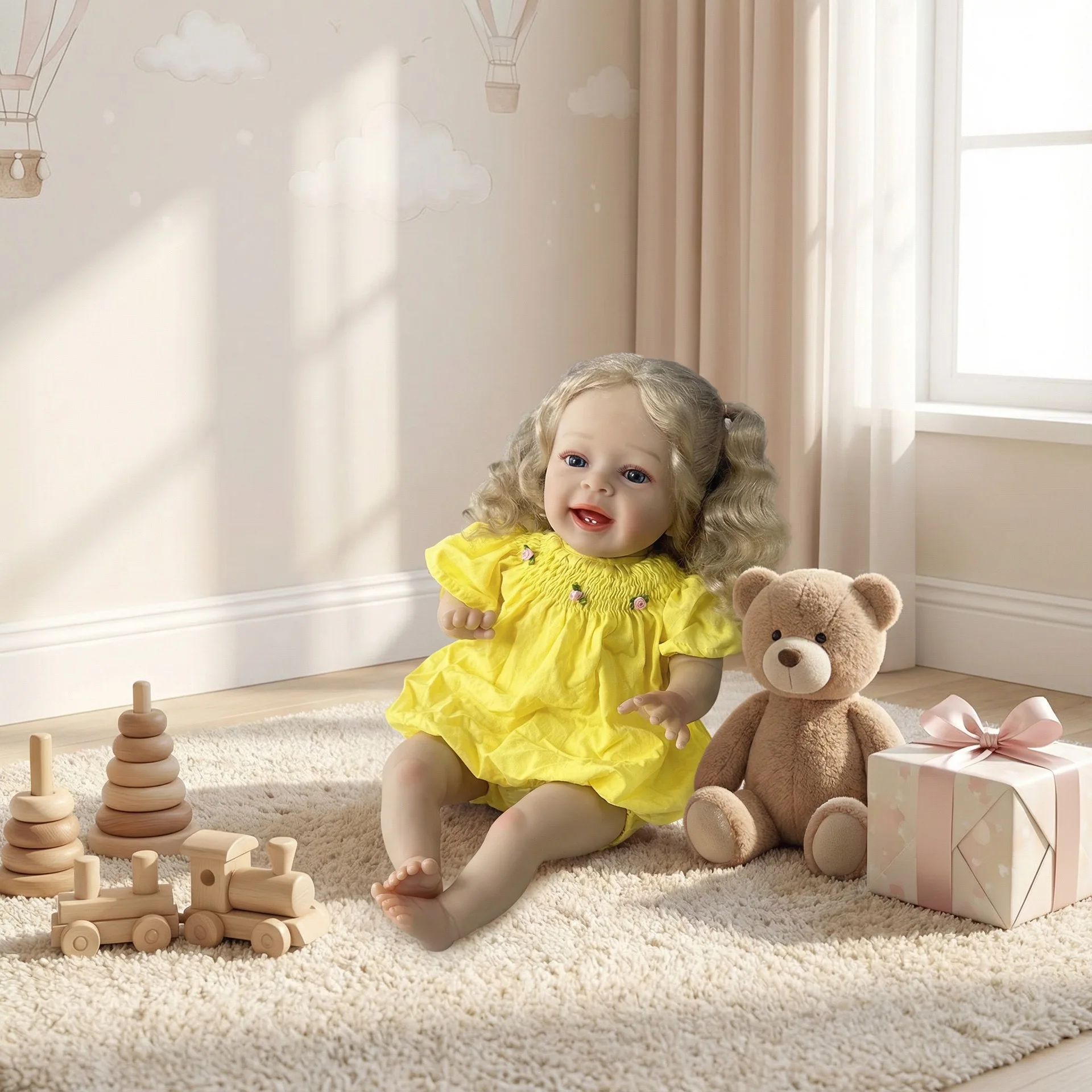 20-calowa lalka Yannik, już pomalowana, realistyczna lalka Reborn, ręcznie malowana skóra 3D, miękki korpus, silikonowy winyl, lalka noworodek, prezent.