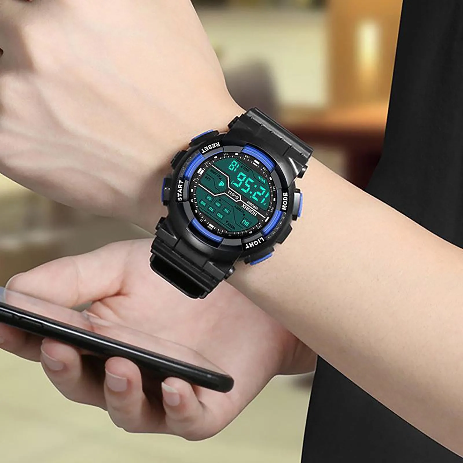 

Men Watch Fashion Led Digital Watches Man Sports Waterproof Wristwatch Vintage Silicone Wristband Electronic Clock Reloj Homb