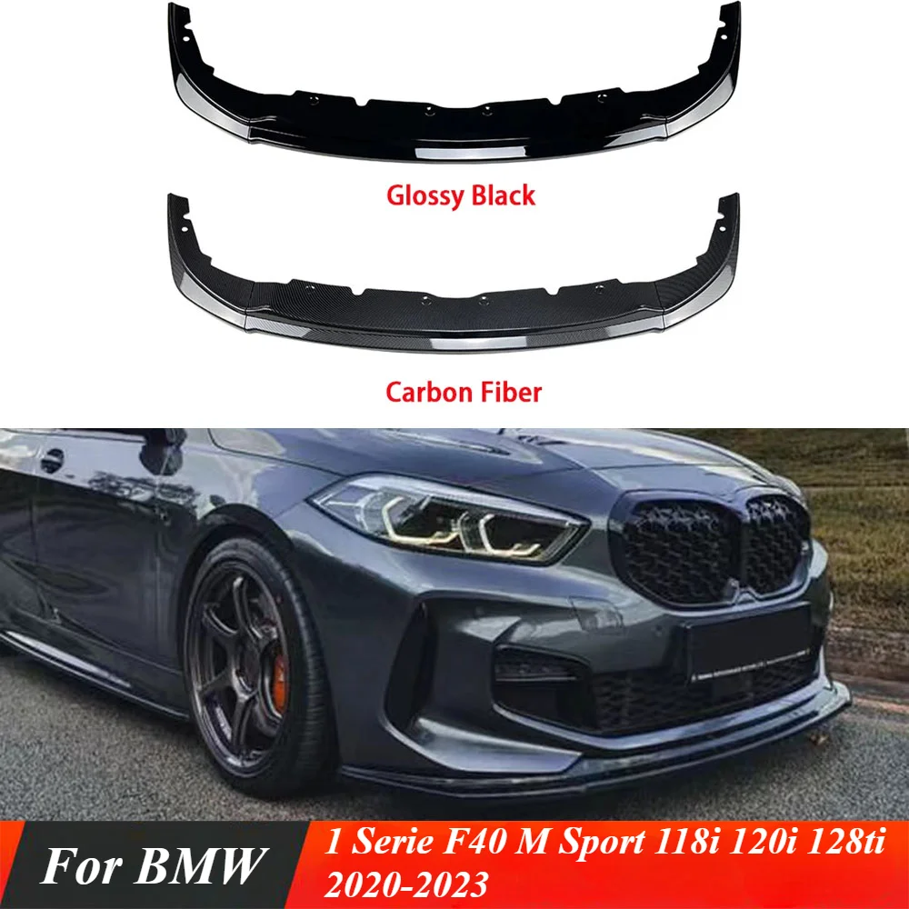 

For BMW 1 Serie F40 M Sport 118i 120i 128ti 2020-2023 Car Front Bumper Lip Splitter Spoiler