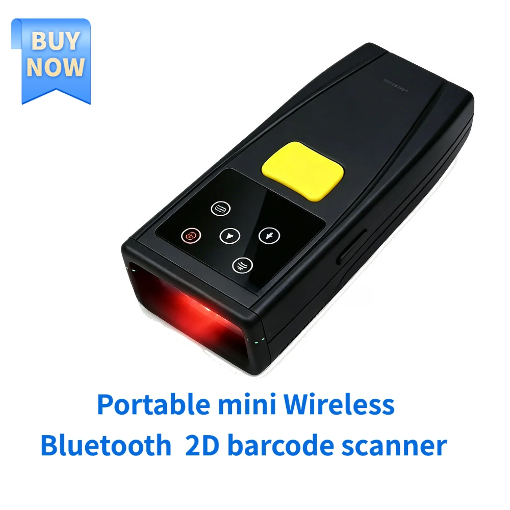 

Mini Wireless 2D QR Code Scanner Portable Auto Sensing with Display Supports Paper and Screen Codes