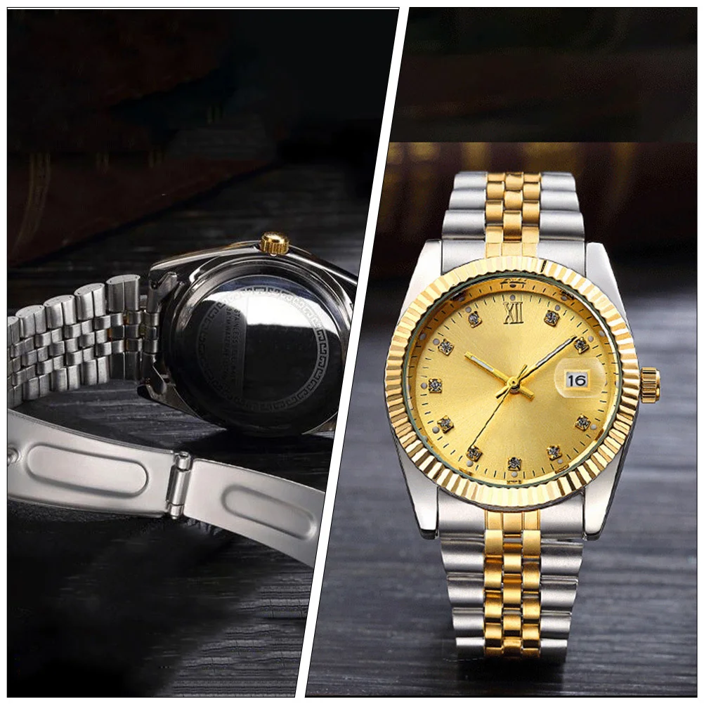 

2Pcs Couple Watches for Lovers Glow in The Dark Quartz Wristwatch Unisex Simple Fashion Design Stainless Steel Strap Daily Use