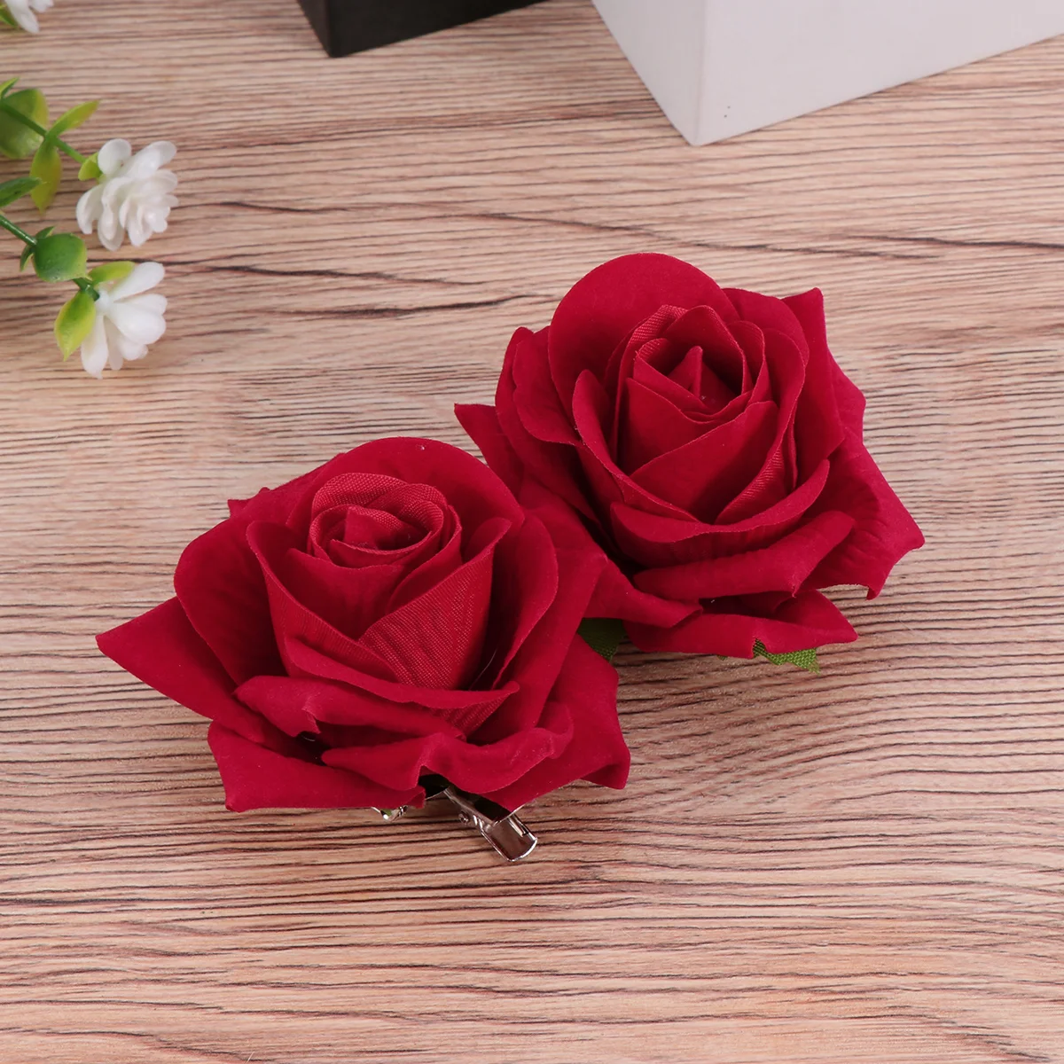

Rose Hairpin Artificial Rose Flower Hair Accessories For Girls Elegant Hair Clips Brooch Lapel Pins Travel Party Decoration
