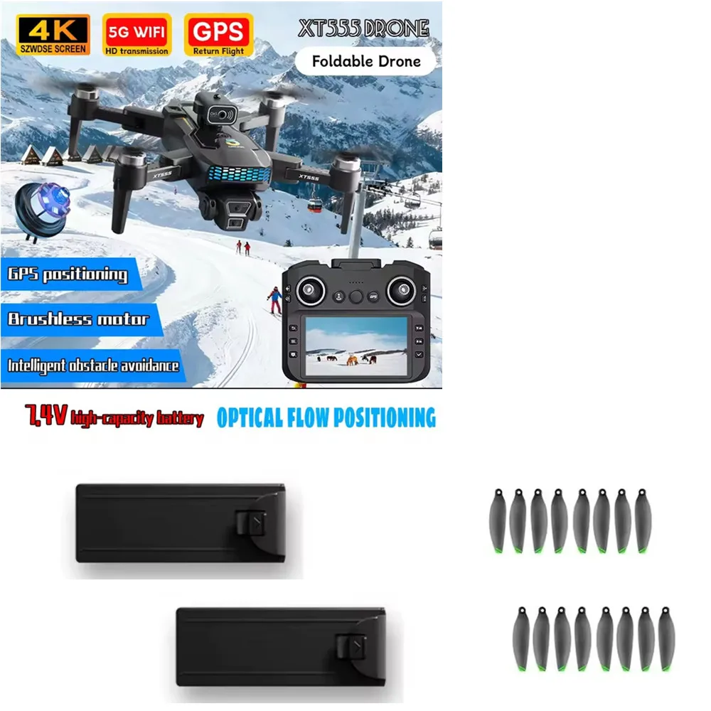 XT555 GPS Drone Accessories Battery  3.7V 2000mAh XT555 Drone Propeller Blade XT555  Drone Parts Battery