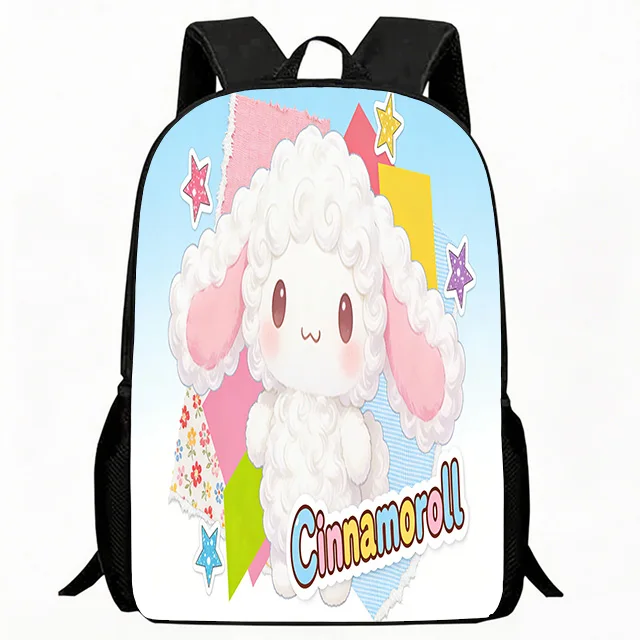 

Kids Bag Cinnamoroll Print Children Backpack, Colorful Patchwork Star Design School Bag, Lightweight Breathable Bookbag for Kids