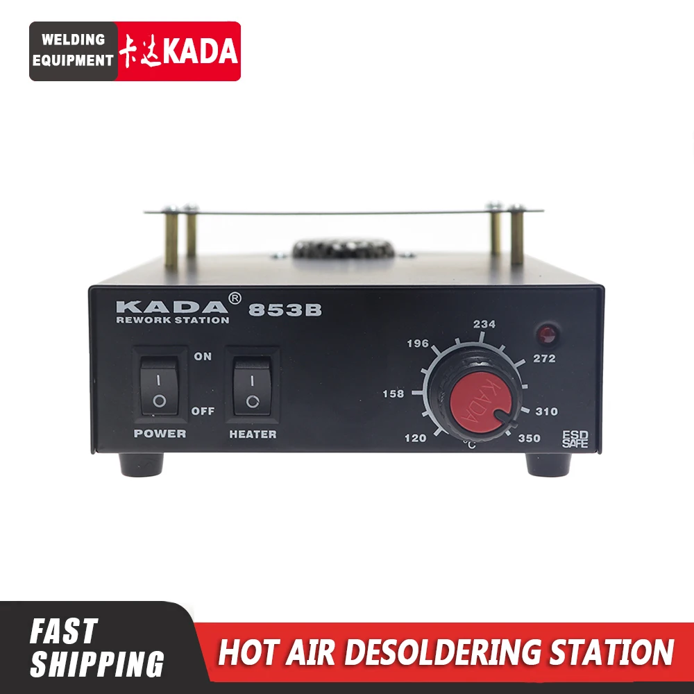 KADA 853B stasiun panas 220V 540W, stasiun pemanasan awal untuk BGA PCB BGA, stasiun daur ulang/stasiun solder udara panas