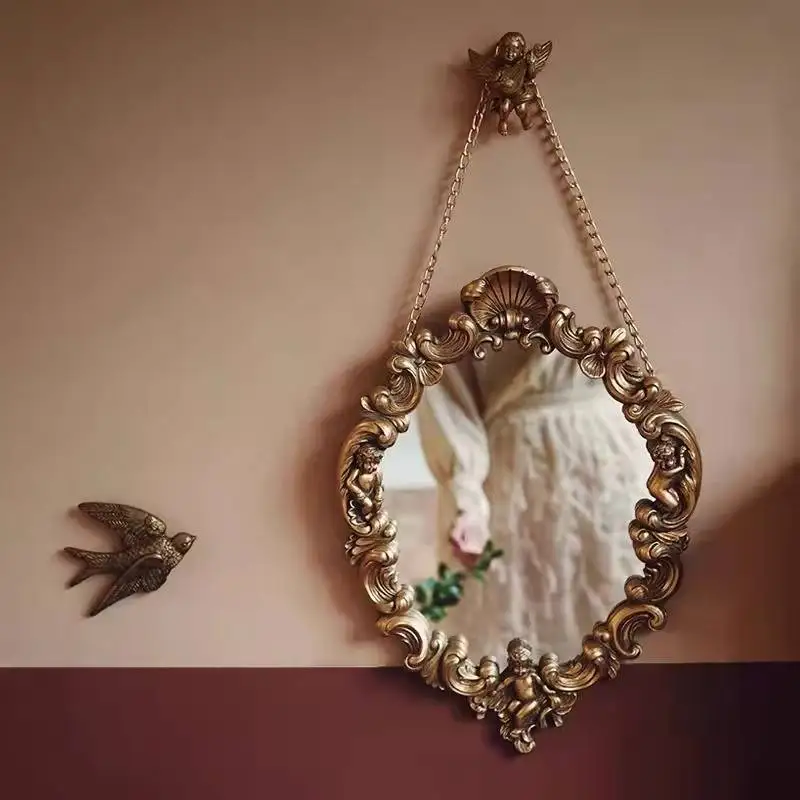 Retro Irregular Classic Mirror Personalised Bedroom Decorative Makeup Mirror Custom Desktop Artes Espejos Para Pared Room Decor