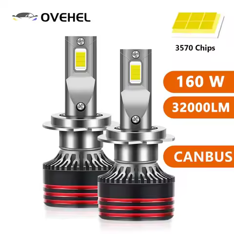 160W 32000LM H7 H4 LED Headlight High Power Canbus H1 H3 H11 H9 H8 H13 9005 HB3 9006 9004 9007 9012 Lamp 6000K 12V Car Light