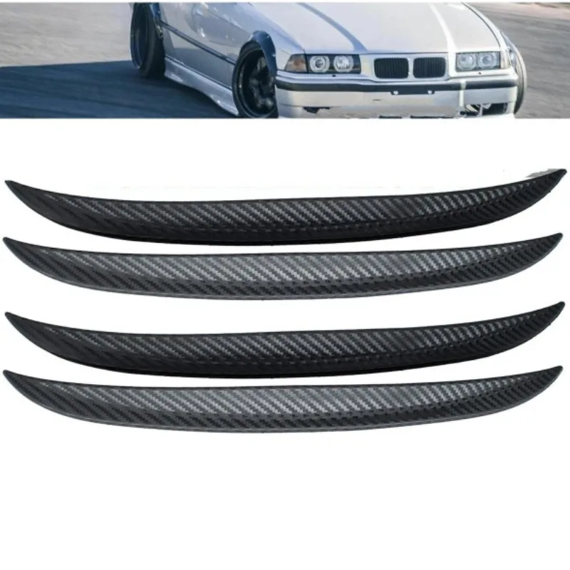4Pcs Universal  34cm 43cm 73cm Car Body Fender Flares Truck Wheel Arches Eyebrow Lip Anti-scratch Strip Mud Flaps Guard Trim