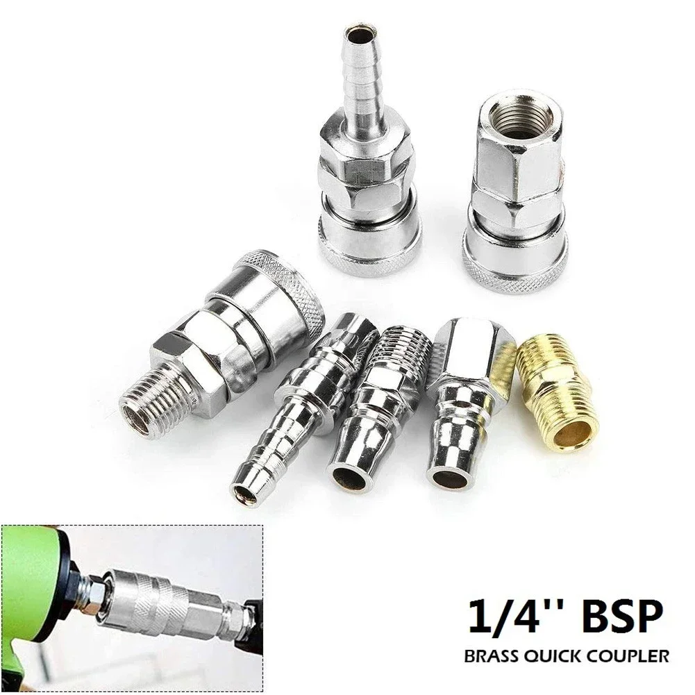 

18pcs Air Hose Fittings Nitto Type Male Female Barb Coupler Compressor Air Tools 1/4" For BSP Pneumatic Connector Rapidities