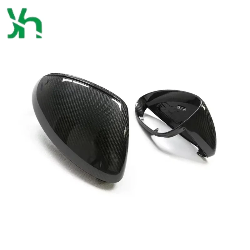 ポルシェ95Bマカン（2014年～）用、本物のフルドライカーボンファイバー製交換用ミラーカバー/サイドカバー