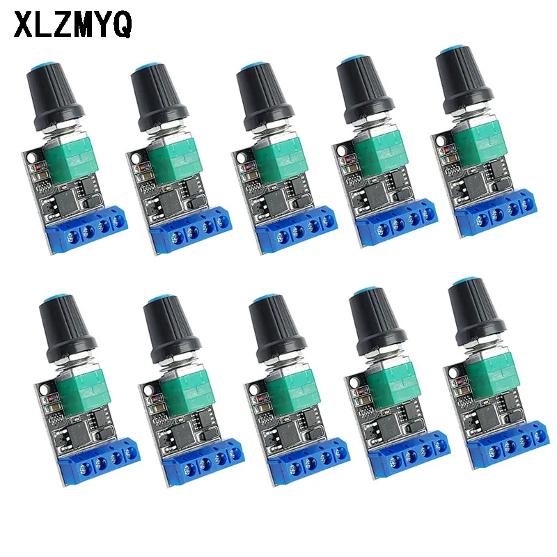 10pcs PWM DC Motor Speed Dimmer Controller 5V 12V 16V 10A Voltage Regulator LED Dimmer Dimming Module Stepless Speed Regulator