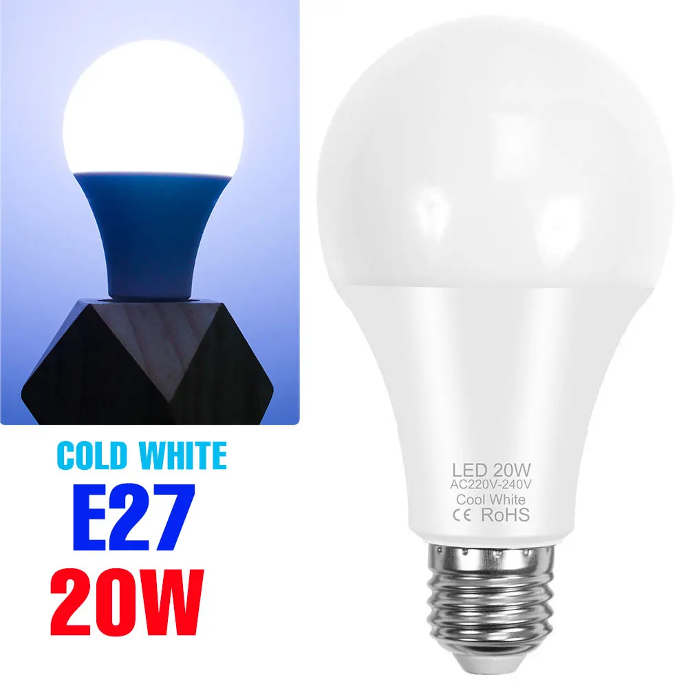 20W LED-lamp E27 plafondlamp E14 lamp AC220V kroonluchter lampen spaarlamping koud / warm wit 240V voor thuis woonkamer