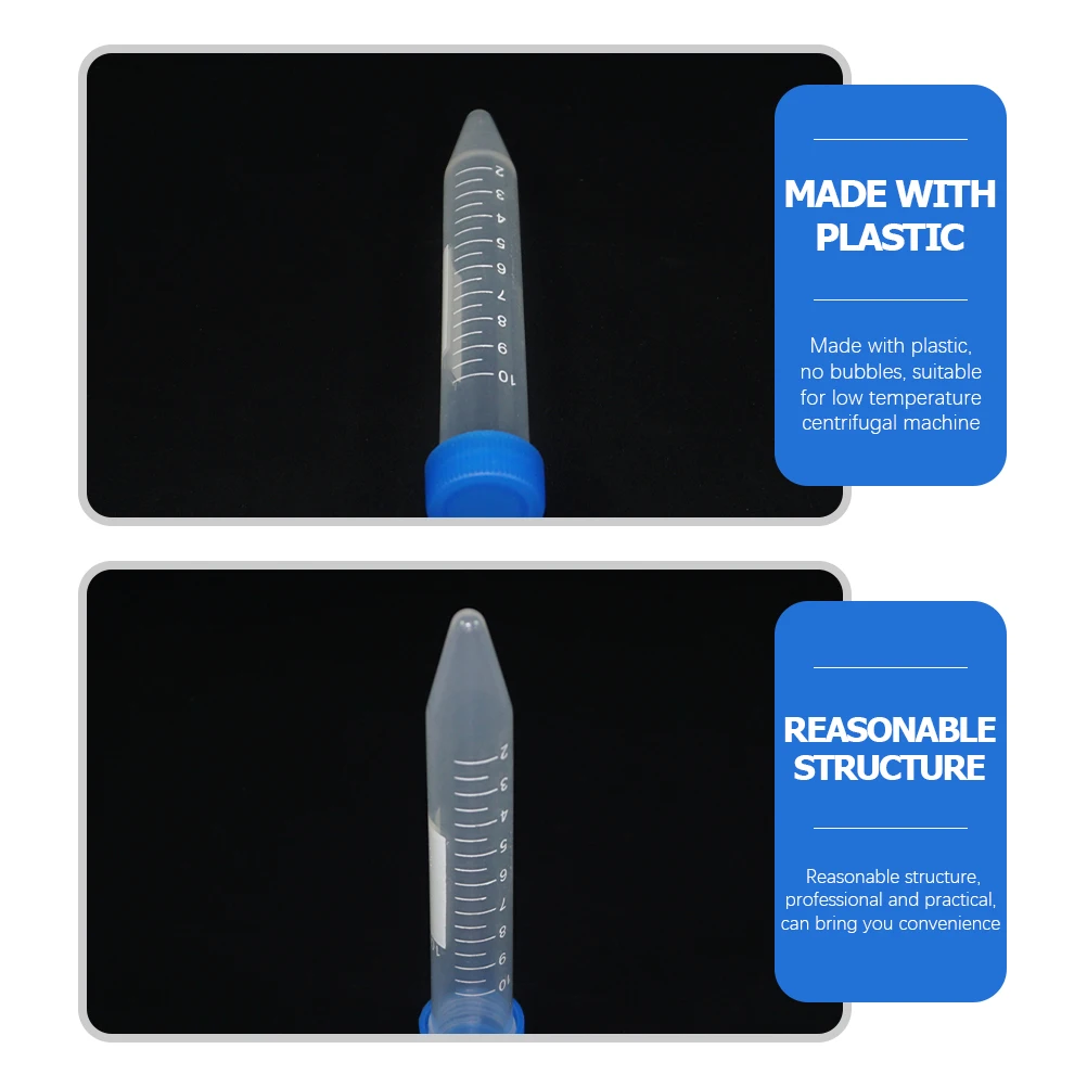 

30pcs Tube 10Ml Test Tube Screw Caps Atomization Blood Analysis Anticoagulant Plastic Leak Proof Low Temperature