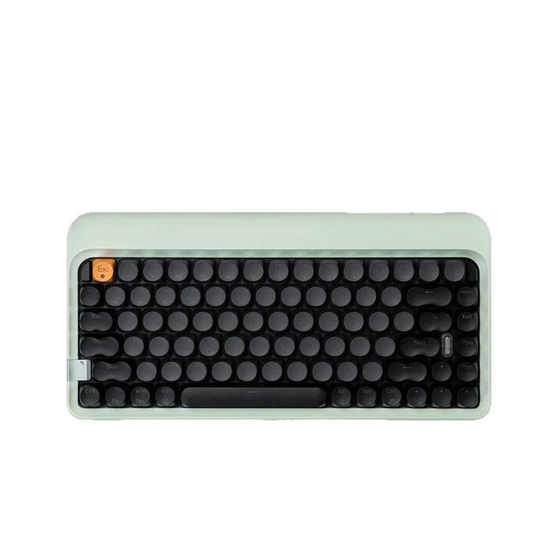 

Polka dot bluetooth mechanical keyboard wireless three-mode hot-swappable girls 84 keys