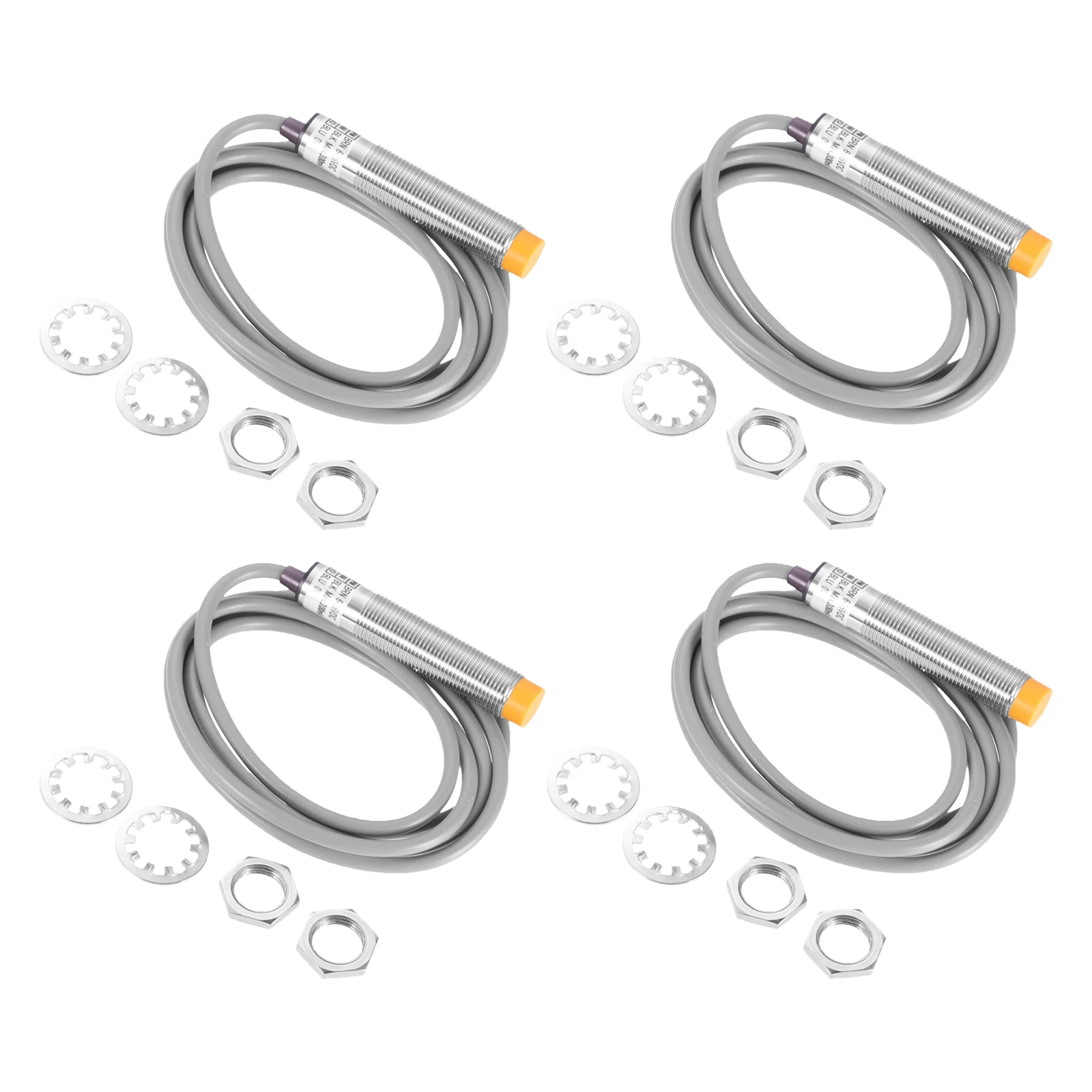 

4Pcs M12 Proximity Sensor NPN NO Inductive Proximity Sensor Approach Switch Detecting Distance Normally Open 6-36V LJ12A3-4-Z/BX