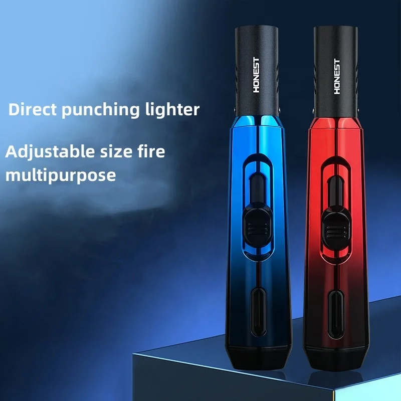 Honest Torch Lighters Refillable Butane Lighter Windproof Jet Flame Lighter with Visible Gas Window for Grill BBQ